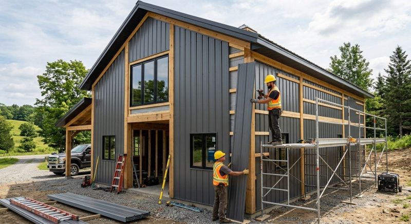Pole Barn Siding Installation in Cleveland, GA